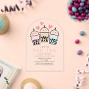 Search for bubble tea invitations Watercolor