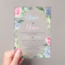Search for floral gender reveal invitations Blue or pink