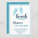 Search for blue 30th birthday invitations Turquoise