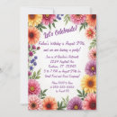 Search for flower border birthday invitations Flowers