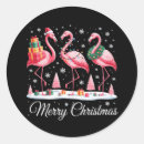 Search for funny flamingo stickers Santa