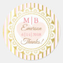 Search for pink gold wedding stickers Names