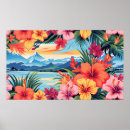 Search for tropical flowers posters Colourful