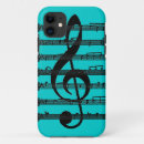 Search for treble clef iphone cases Black