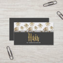 Search for palm tree business cards Gold