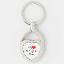 Search for my name key rings Red heart