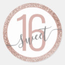 Search for rose gold stickers Sweet 16