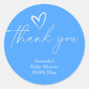 Search for baby shower blue thank you stickers Simple