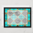 Search for turquoise birthday invitations Black
