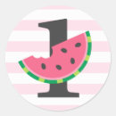 Search for watermelon for kids stickers One in a melon