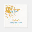 Search for boho baby shower napkins Here comes the son