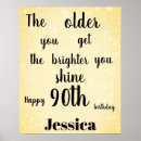 Search for 90th birthday supplies party posters Gold