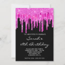 Search for hot pink 18th birthday invitations Black