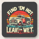 Search for vintage truck coasters Fire department