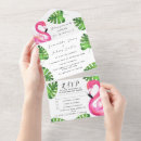 Search for tropical flamingo wedding invitations Luau