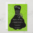 Search for lime green sweet 16 invitations 5x7
