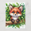Search for fox watercolor postcards Beautiful