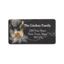 Search for winter party return address labels Chalkboard