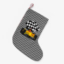 Search for race car christmas stockings Chequered flag