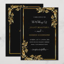Search for golden frame wedding invitations Leaves