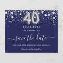 Search for 40th birthday save the dates Silver