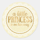 Search for little princess baby shower stickers Gold