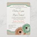 Search for peach daisy wedding invitations Rustic