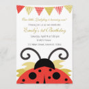 Search for ladybug party invitations Red