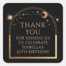 Search for black gold thank you stickers Birthday