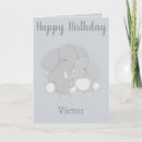 Search for grey elephant card cards Cute