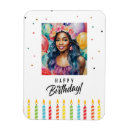 Search for girl birthday rectangular magnets Party