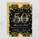 Search for holiday 50th birthday invitations Gold