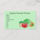 Search for fresh produce business cards Vegetables