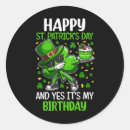 Search for happy birthday patrick stickers Leprechaun