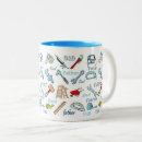 Search for gardening tools mugs Illustration
