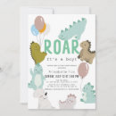 Search for dinosaur baby boy shower invitations Green