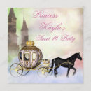 Search for princess carriage sweet 16 invitations Pink