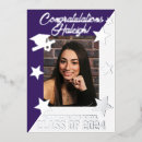 Search for purple and silver graduation invitations Party