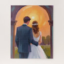 Search for bride and groom puzzles Watercolor