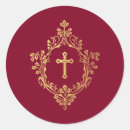 Search for red and gold stickers Burgundy