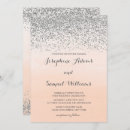 Search for silver and peach wedding invitations Watercolor