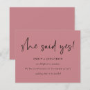 Search for 4x5 engagement party invitations She said yes