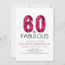 Search for floral 60th birthday invitations Sixty and fabulous