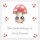 Search for cute mushrooms stickers Watercolor