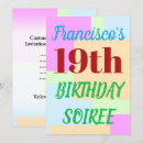 Search for soiree birthday invitations Colourful