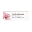 Search for pink daisy return address labels Watercolor
