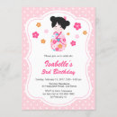 Search for japanese sakura birthday invitations Kokeshi