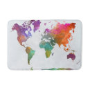 Search for world map bath mats Earth