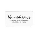 Search for family last name return address labels Calligraphy