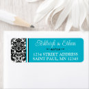 Search for black and teal return address labels Turquoise